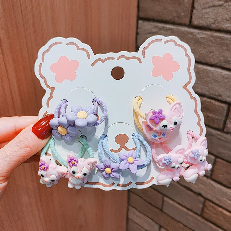 

10PCS New Cartoon Animals LinaBell Kids Elastic Hair Bands Children Hair Ties Girls Cute Hair Accessories Baby Headwear