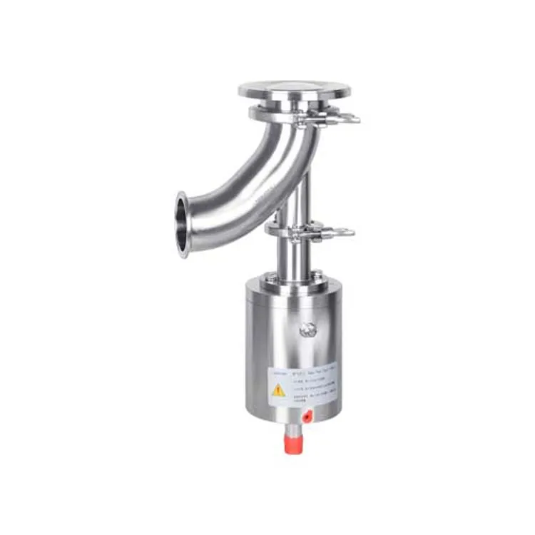 

DONJOY sanitary pneumatic elbow tank bottom valve sanitary seat valve discharge tank bottom valve for milk beverage