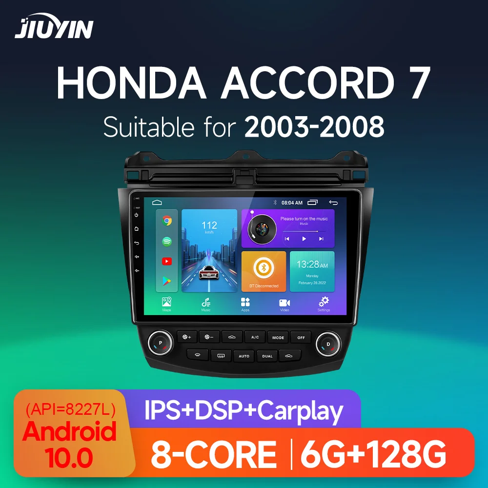 Автомагнитола JIUYIN 2 din Android для Honda Accord 7 2003-2008 Carplay 4G GPS |