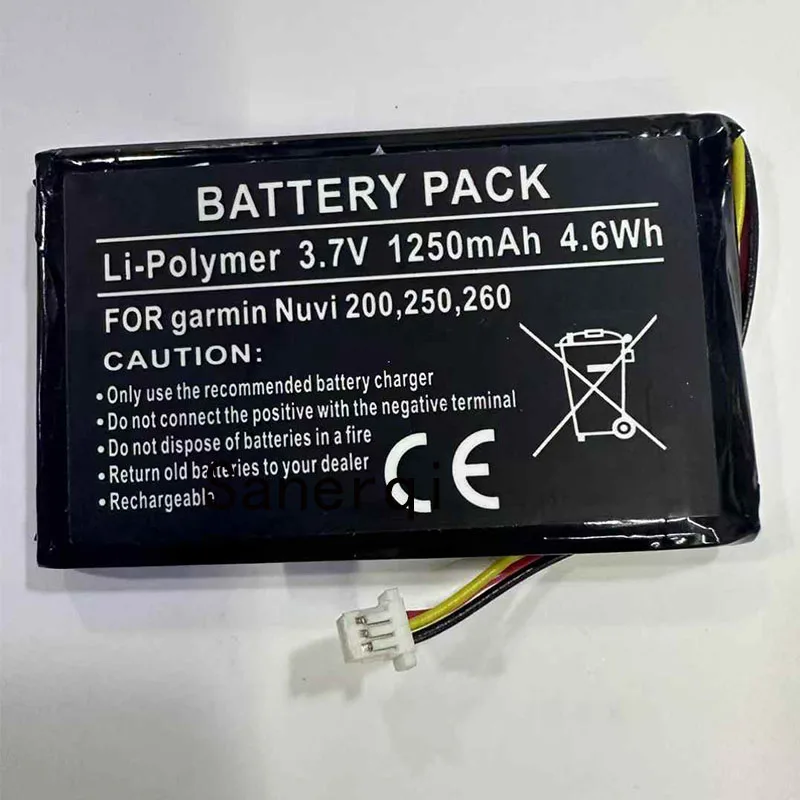 Аккумулятор 1250 мАч для Garmin Nuvi 200 200W 205 205T 205W 250 205WT 255 255T 255W 255WT 252W 260 260W 270 260WT