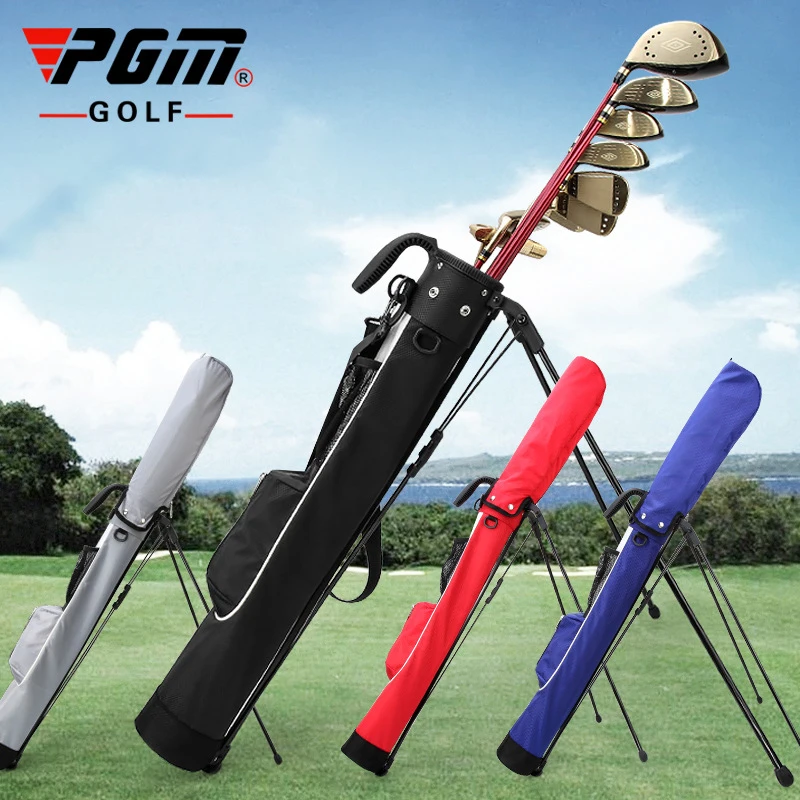 PGM Golf Stand Bag Lightweight Portable Golf Bracket Bag Waterproof Golf Gun Bag Support Stand Rack Large Capacity for 9 Clubs