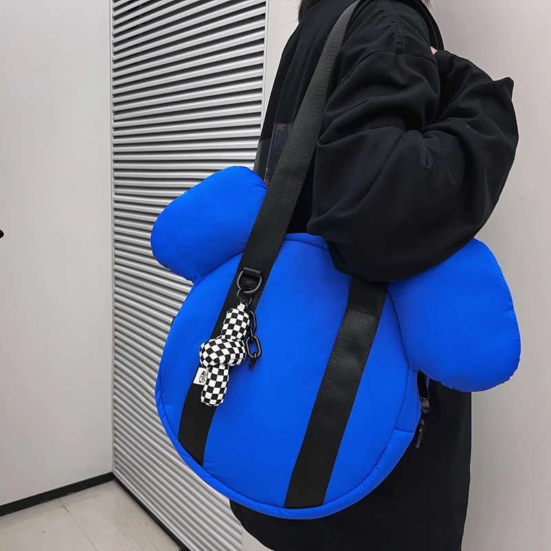 

Lovely Handbag With 2 Ears Girl Messenger Bag 2022 Fashion Popular Trend Design Shoulder Bag for Women Men Leisure Shoulder Bag