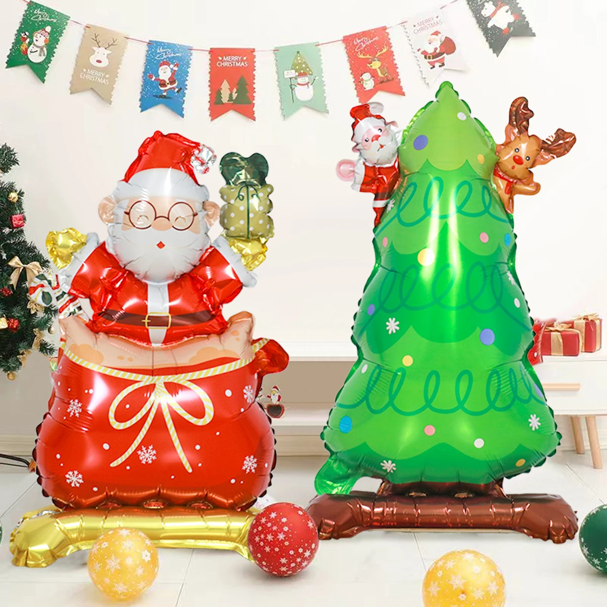 Рождественская Елка Воздушный Шар Из Алюминиевой Фольги Праздничный Реквизит