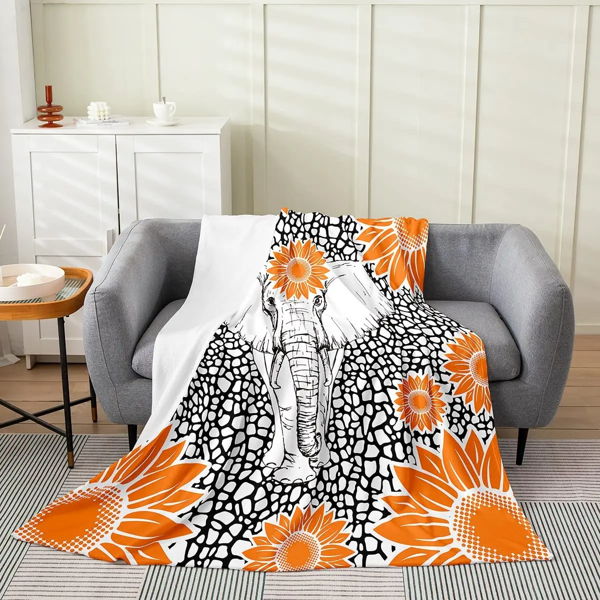 

Animals Theme Flannel Throw Blanket Cow Fox Cute Pattern Soft Blanket for Bed Couch Sofa Lightweight King Full Size Dog Cartoon