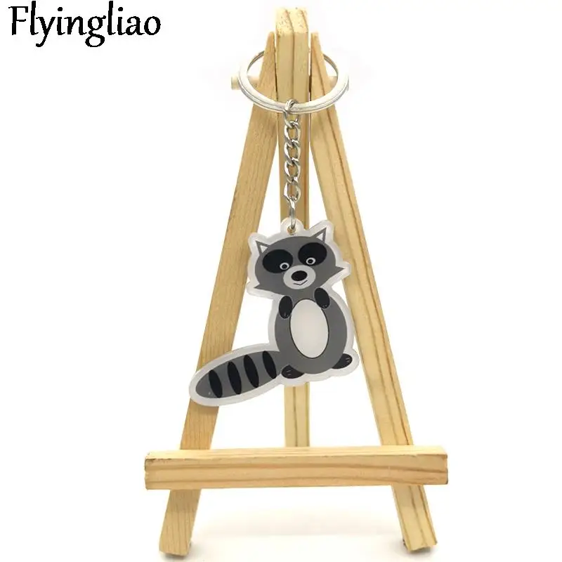 

Raccoon Bear Key ring lovely pendant key chain jewelry women's bag key chain children's toy gift