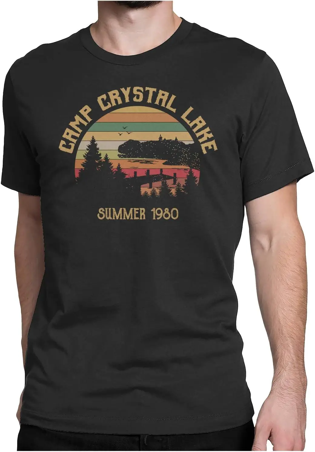 Лето Camp Crystal Lake 1980 — винтажная футболка в стиле ретро