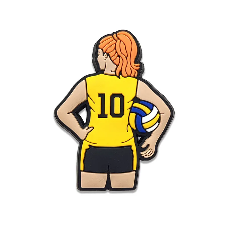 1 шт. подвески для обуви волейбола игрок 10 12 аксессуары булавки деревянных сабо