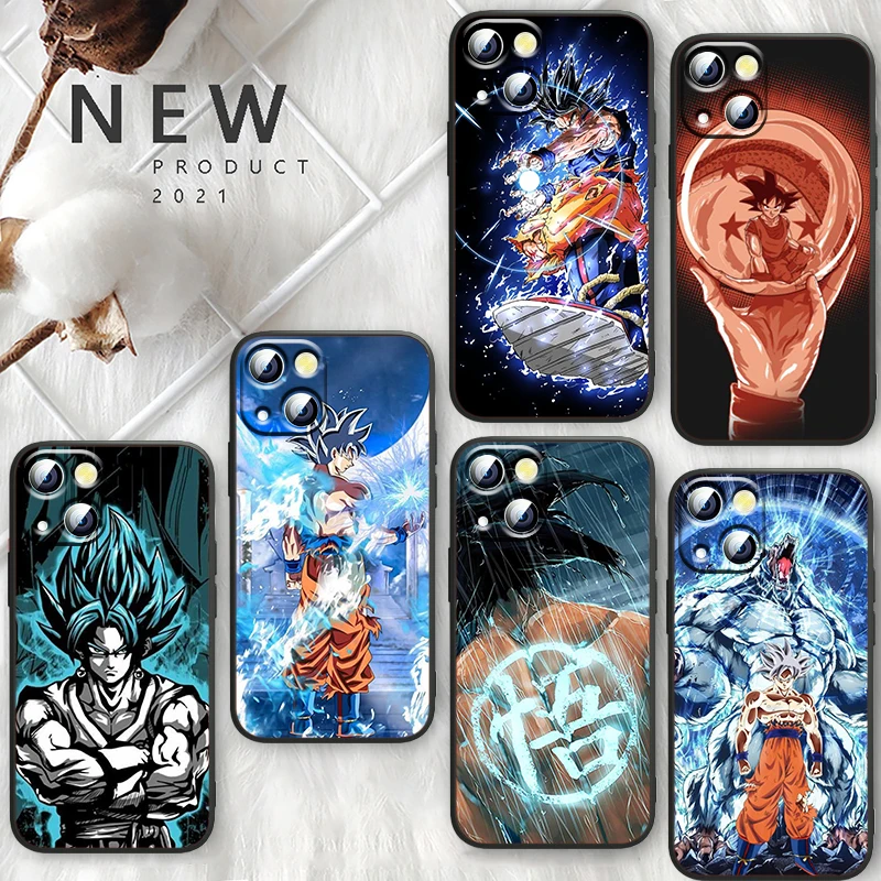 

Dragon Ball Anime Goku For Apple iPhone 13 12 Mini 11 XS Pro Max X XR 8 7 6 Plus SE 2020 5 Funda Capa Black Phone Case