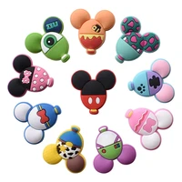 disney mickey mouse cartoon soft plastic shoes buckle decorations accessories anime figures toys minnie shoe buckle kids gifts