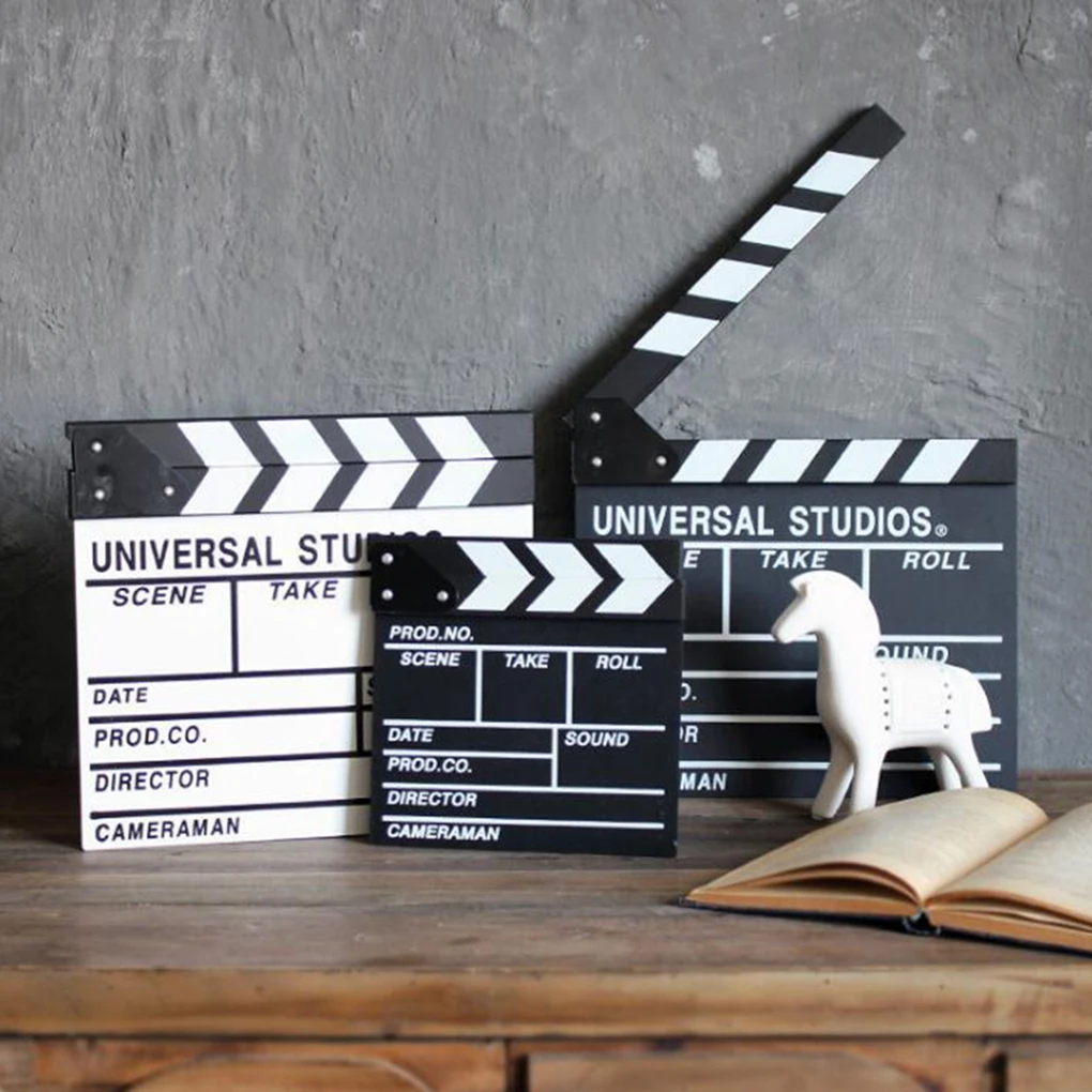 Director Video Scene Clapperboard TV Movie Clapper Board Film Slate Cut Prop Plank images - 6