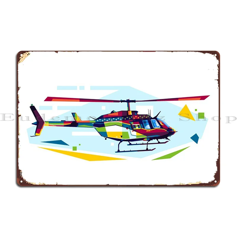 Bell 206 Metal Sign Printing Wall Decor Living Room Personalized Mural Tin Sign Poster