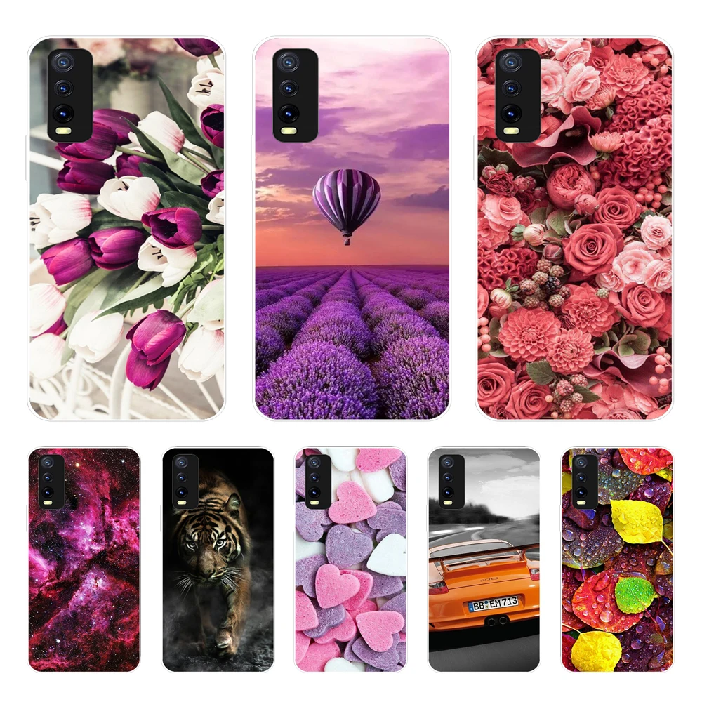 Чехол для Vivo Y20 чехол, милый мультяшный силиконовый мягкий чехол из ТПУ для Vivo Y20i, задний бампер для VivoY20 Y 20 Y20 i V2029 6,51'