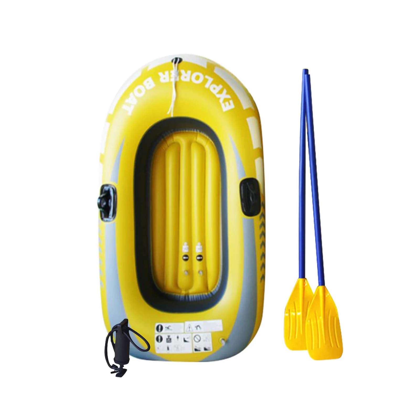 

Inflatable Boat Summer PVC For 1/2 Person Inflatable Kayak Thickened Folding Fishing Boat For Outdoor Drifting Water Sports