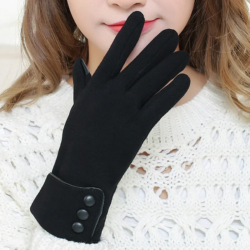 Fashion Outdoor Ski Gloves Non-Down Fleece Touch Screen Full Finger Hand Wind Protect Hands Winter Warm