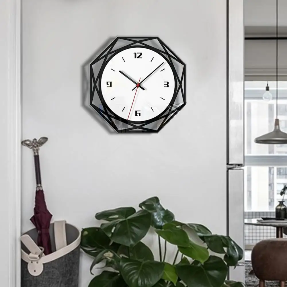 

New Home Wall Clock Silent Decorative Transparent Nordic Style Hanging Clock for Living Room
