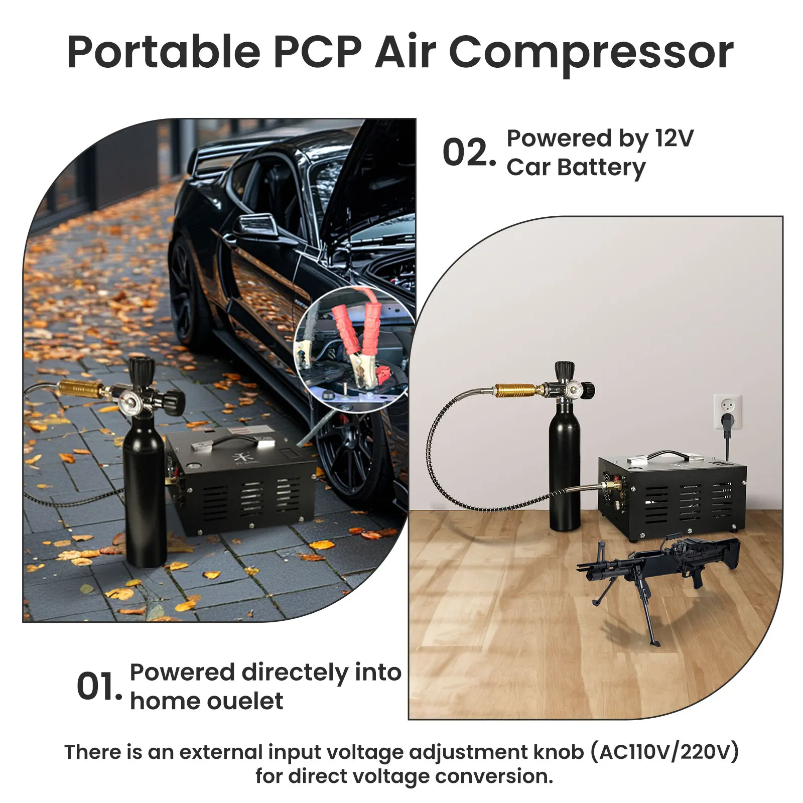 Воздушный компрессор TUXING 4500Psi PCP встроенный трансформатор электрический