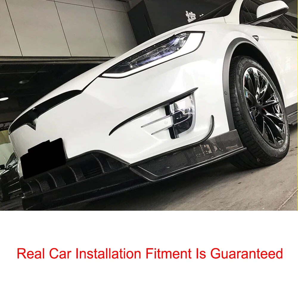 Передний бампер канавки боковой спойлер плавники накладки для Tesla Model X 2016 2017 2018