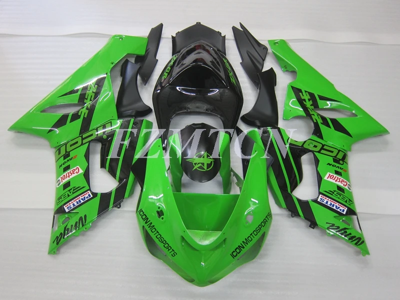 

Style New ABS Whole Motorcycle Fairings Kit Fit for Kawasaki Ninja ZX-6R ZX6R 636 2005 2006 05 06 Bodywork set Green