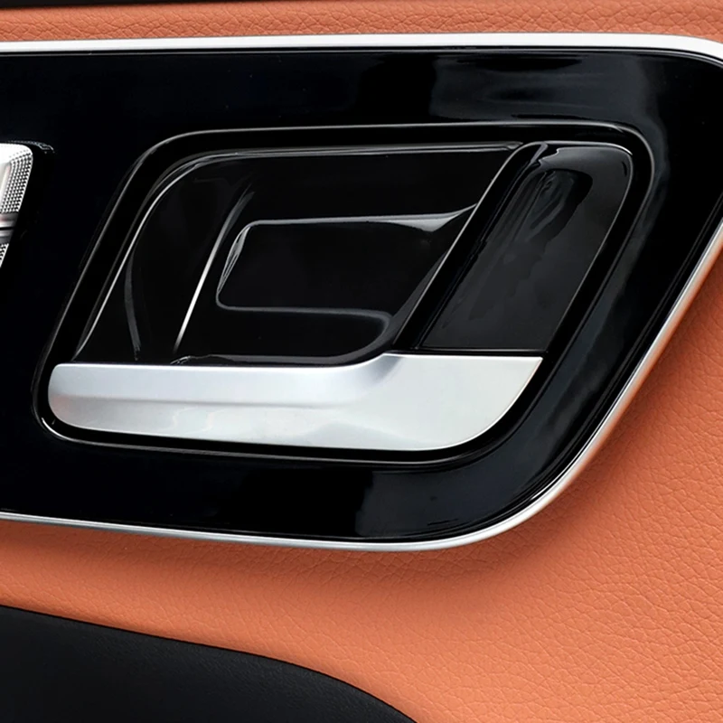 4 шт. черная крышка для внутренней дверной ручки Mercedes Benz C E W214 S W223 GLC EQE EQS-Class 2021-2024