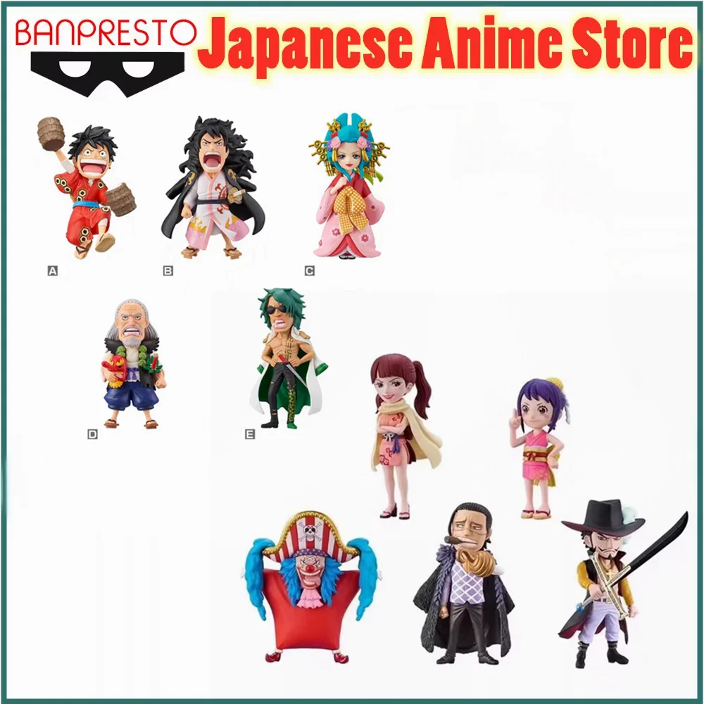 Фото Оригинальные фигурки BANDAI One Piece: Шинобу Курозуми, Тама Багги, Дракуле Михаука, Сир Крокодил (WCF), аниме-фигурки, игрушки №2