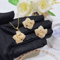 genuine 14k gold diamond pendant necklaces for women trendy collares mujer 45cm diamond necklaces pendant females naszyjnik