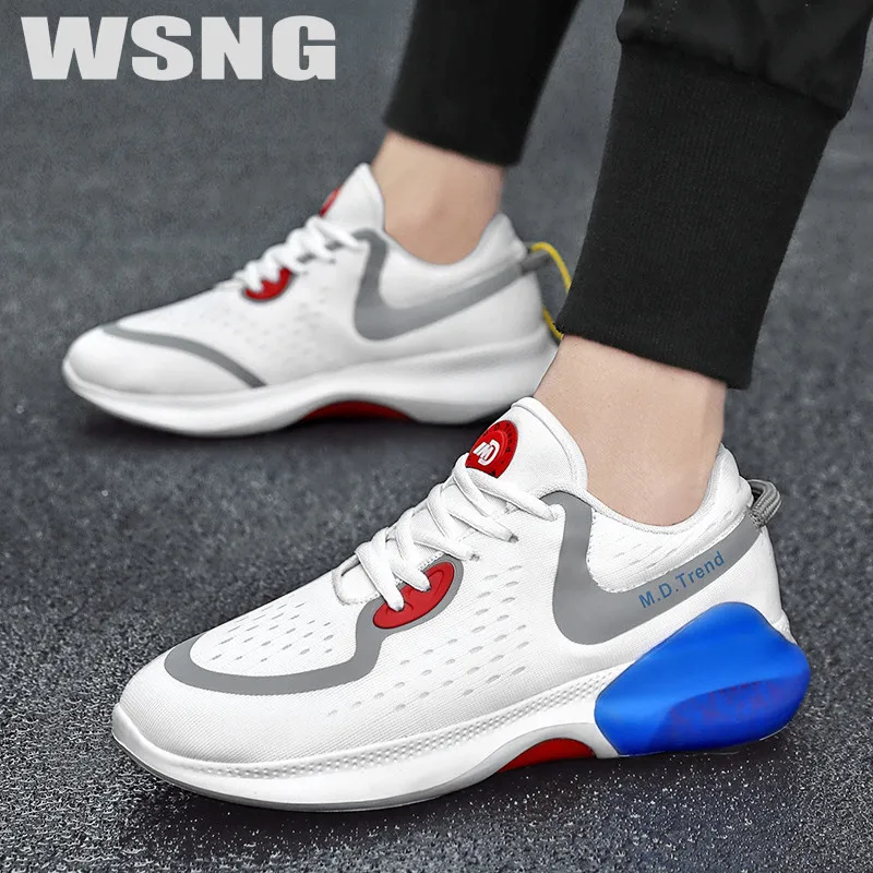

WSNG Full Palm Shock-absorbing Particle Tide Shoes Flying Woven Mesh Casual Shoes Mesh Sports Breathable Lightweight Men's Shoes