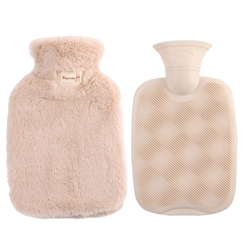 

1000ml Hot Water Bottle with Soft Cover Classic Hot Water Bag for Keep Warm Winter Pain Relief Relieve Stress Feet Warmer