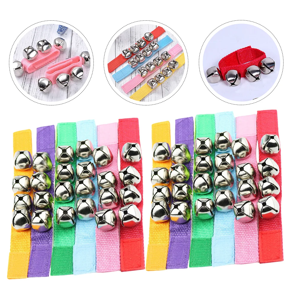 

12 PCS Wrist Bell Delicate Bells Kid Dance Prop Strap Puzzle Toys Child Bracelet Kids Decorative Cheerleading