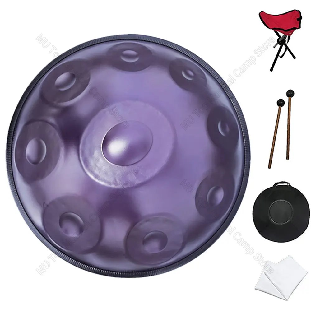 

Фиолетовый звездный небо барабан ручной инструмент 9/10/12 тонов около 56 см профессиональное исполнение стальной язык барабан мощный звук