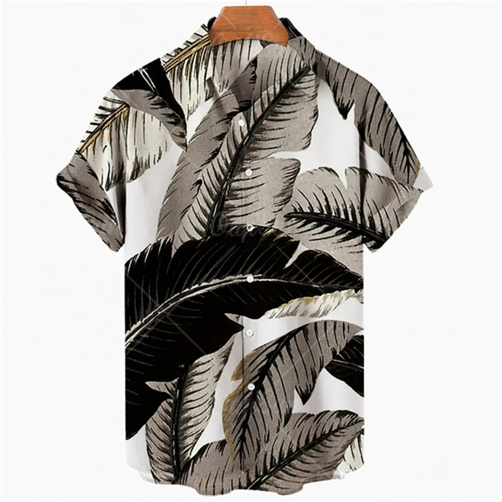 

2022 Summer Hawaiian Shirt 3D T-shirt Retro Shirt Coconut Tree Pattern Short Sleeve Man Camisa Vacation Casua Man T-shirt Beach