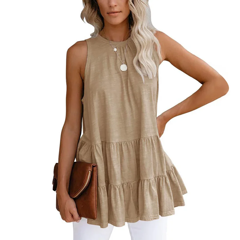 

Womens Fashion Tank Top Sleeveless Solid Colour Casual Vest Sexy Pullover Tops Summer Best Seller Tee Tops Homewear Camisole