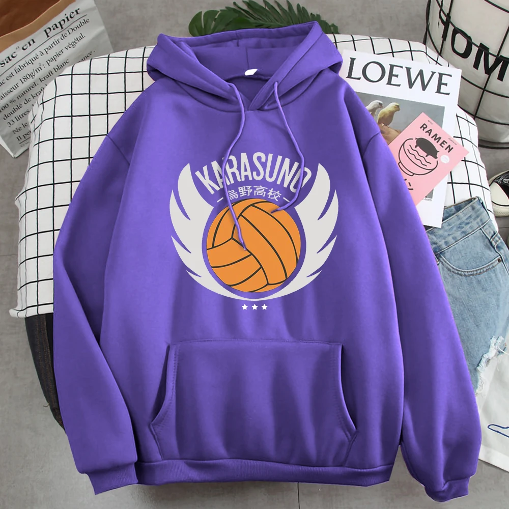 

Толстовка Haikyuu Karasuno мужская с японским аниме, Свитшот в стиле хип-хоп, уличный рок, теплые пуловеры с принтом от известного бренда