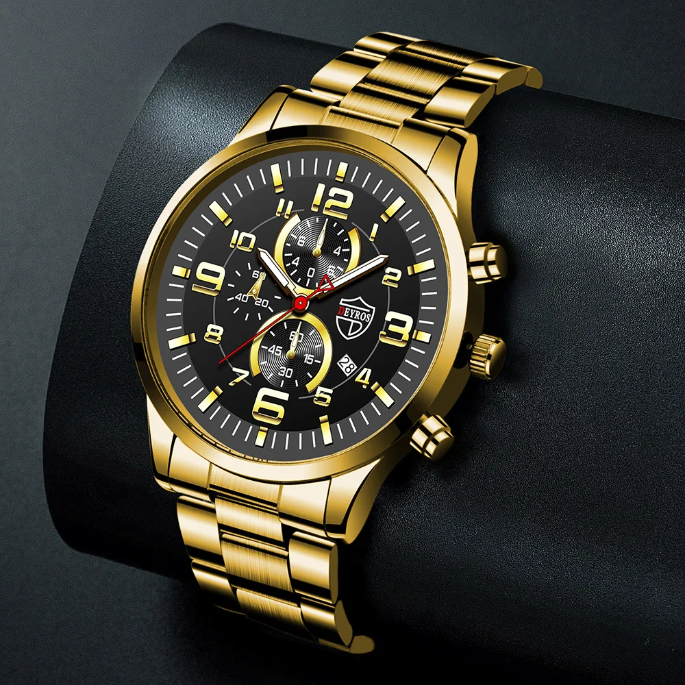 

Watch For Men Mens Watches Reloj Hombre Automatic Luxury 2022 Best Selling Gold Big Dial Explosive Luminous Calendar Steel Band