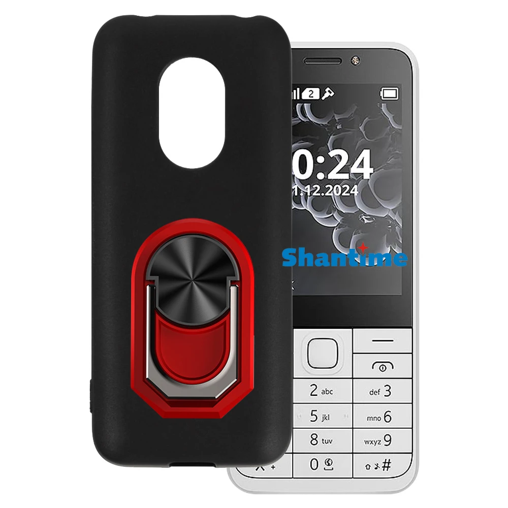 Роскошный противоударный кольцевой держатель для Nokia 230 2024 мягкий силиконовый
