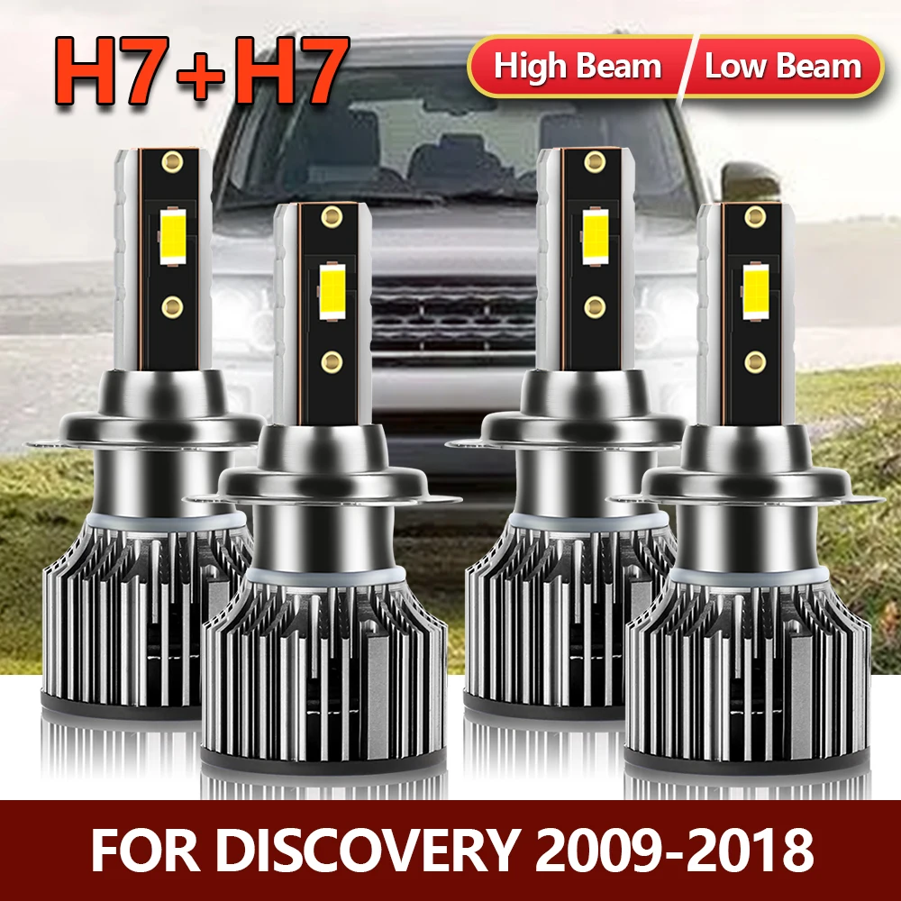 

4x H7 LED Headlight Bulbs High Low Combo CSP Bright Lamps Kit For Discovery 2009 2010 2011 2012 2013 2014 2015 2016 2017 2018