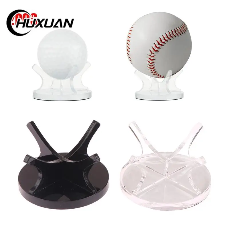 

2pcs Multipurpose Clear Black Acrylic Small Ball Stand Baseball Display Holder Sports Ball display Storage Rack Non-Slip Bracket