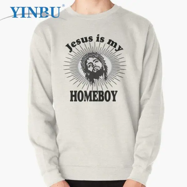 

Пуловер с капюшоном «Иисус мой дом» мужской, свитшот, модная уличная одежда