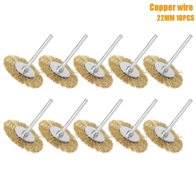 

10 Упаковок Аксессуаров Dremel, 22 Мм, Стальная Вращающаяся Щетка, Проволочные Колесные Щетки Для Полировки, Мини-дрель