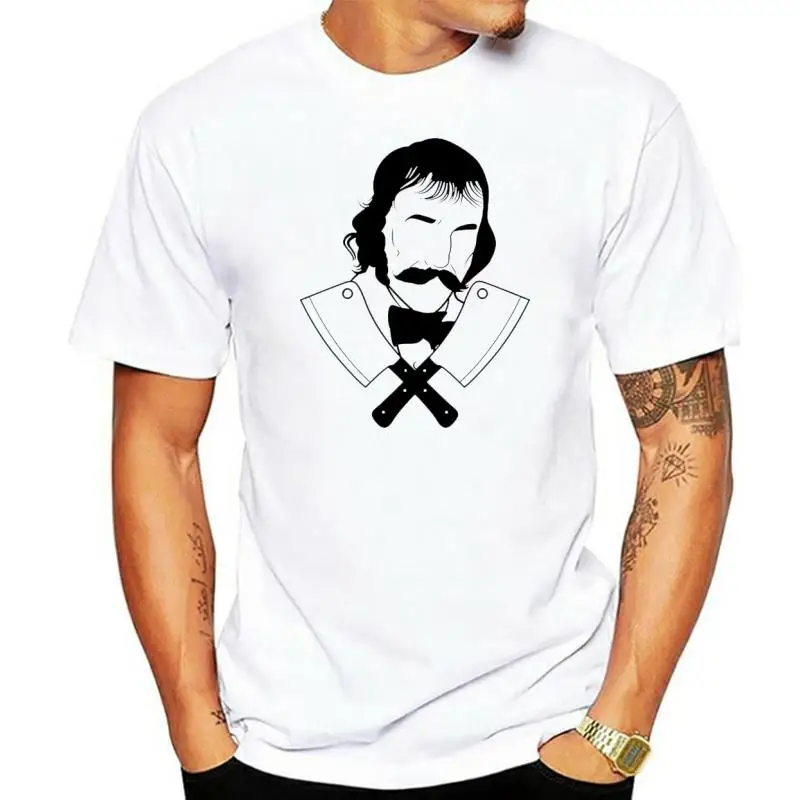 

Футболка мужская черно-белая с коротким рукавом, топ с принтом Билла мясника, панд Нью-Йорка, уличная одежда в стиле Харадзюку, лето