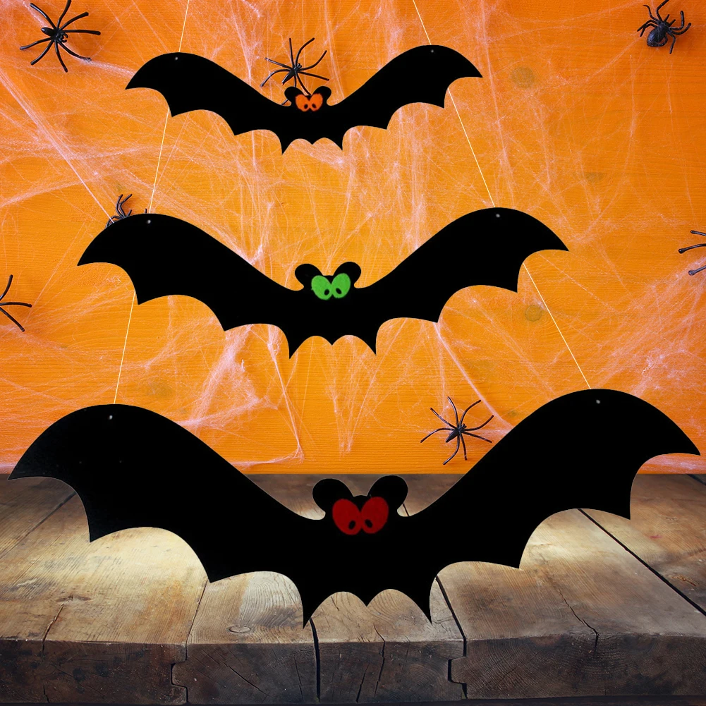 

12Pcs Decorative Glow Bats Horror Atmosphere Halloween Hanging Bats Decor Waterproof for Home Indoor Tree Backyard
