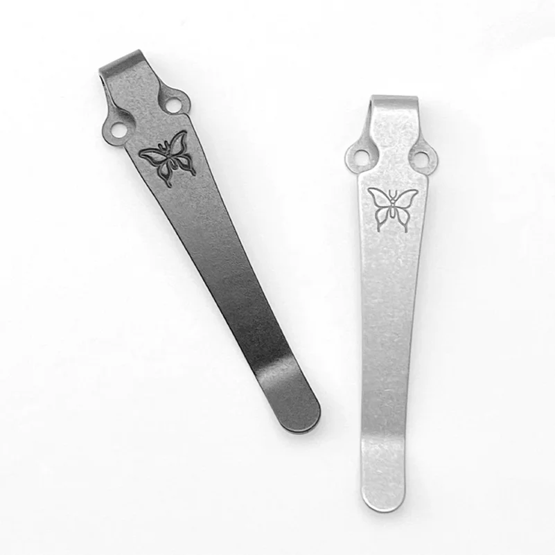 

2pcs Titanium Knife Back Clip Pocket Waist Clamp for Benchmade Griptillian Bugout 535 940 Emerson CQC ProTech TR ZT 0920 0640