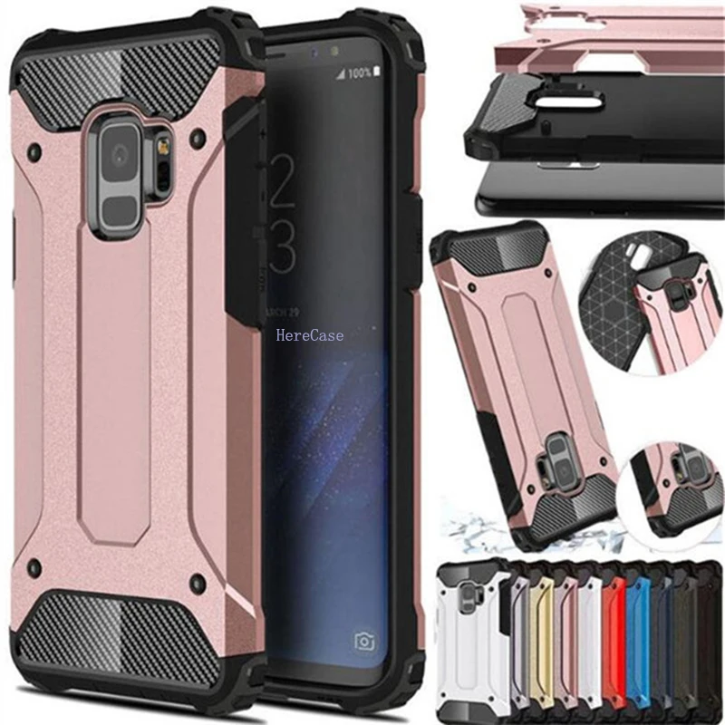 For Samsung Galaxy S5 S6 EDGE S7 S8 S9 S10 Plus Lite Note 4 5 8 9 Hybrid Armor Cover For S21 S20 Ultra S21 FE A8 A7 2018 Case