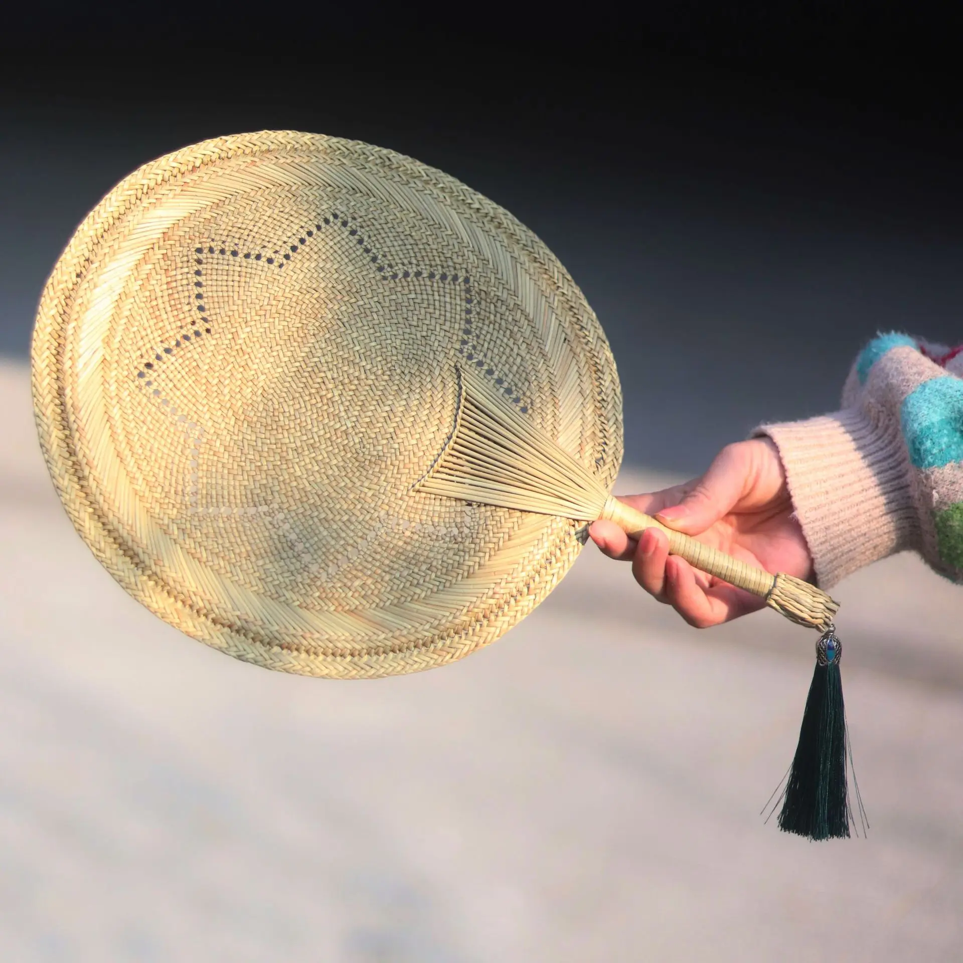 Веер Cattail ручной работы летний Веер-репеллент от комаров экологичный веер в