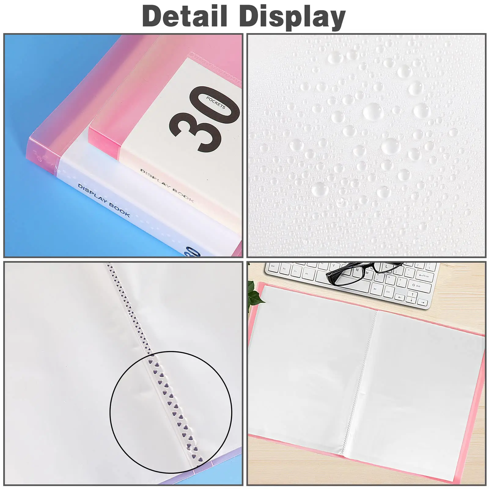 A3 30Pages Diamond Painting Storage Transparent Cover Photo Album Book Holder Drawing Pad Art Diamond Painting Tools images - 6