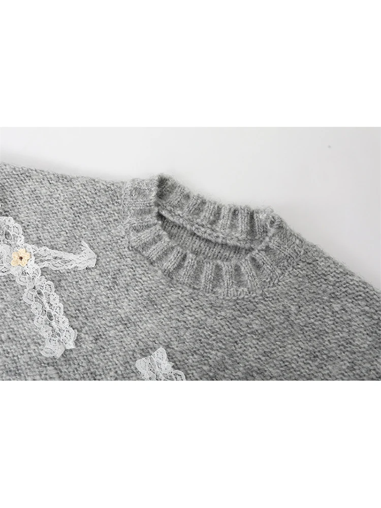 Зимние женские винтажные пуловеры со старыми деньгами толстый свитер кружевной