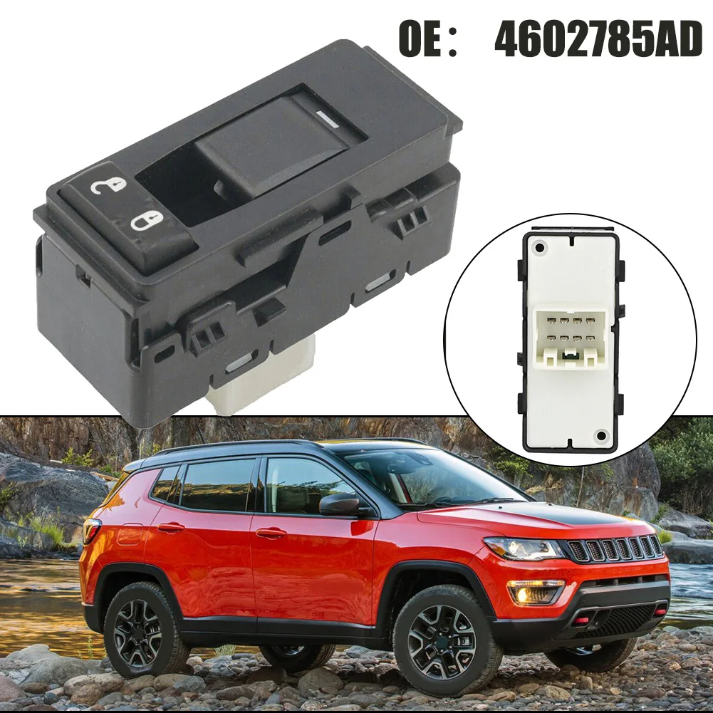 

1pc Lift Switch Power Casement Switch Front Passenger Side For Jeep For Chrysler 4602785AD Push Pull Switch Black ABS Plastic
