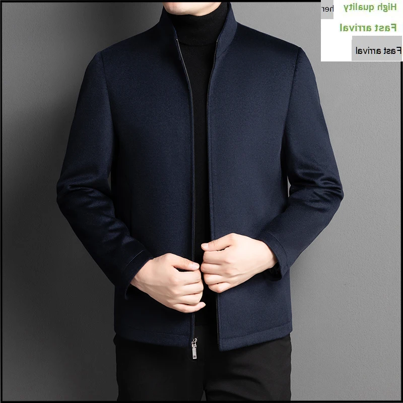 

Brand New Men's Winter Jacket High Quality Men‘s Woolen Blazers Business Casual Male Coat Winter Long Parka For Gentleman