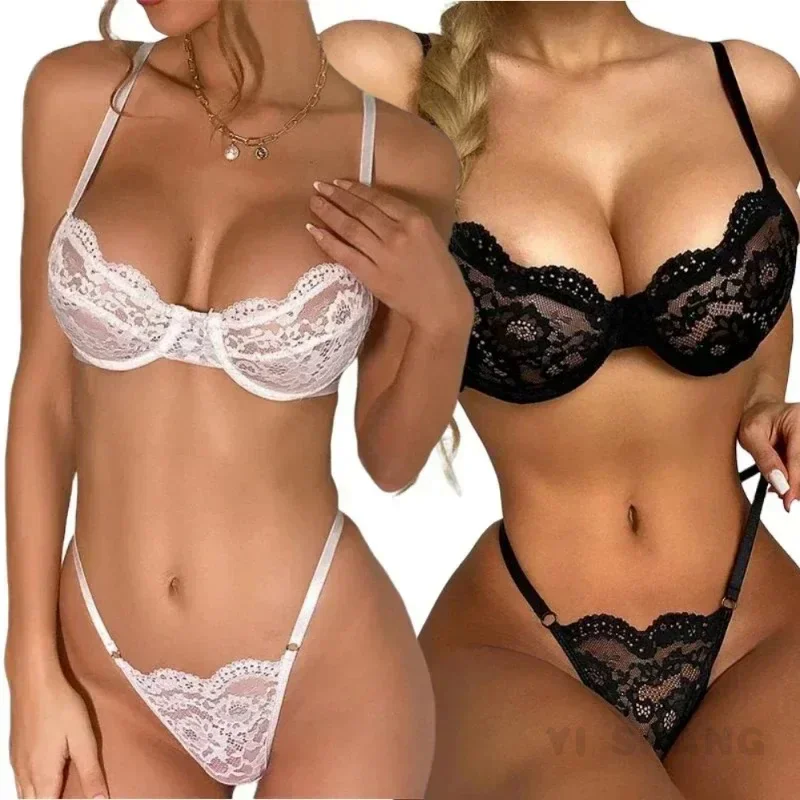 Кружевной бюстгальтер на косточках и комплекты трусиков женское нижнее белье