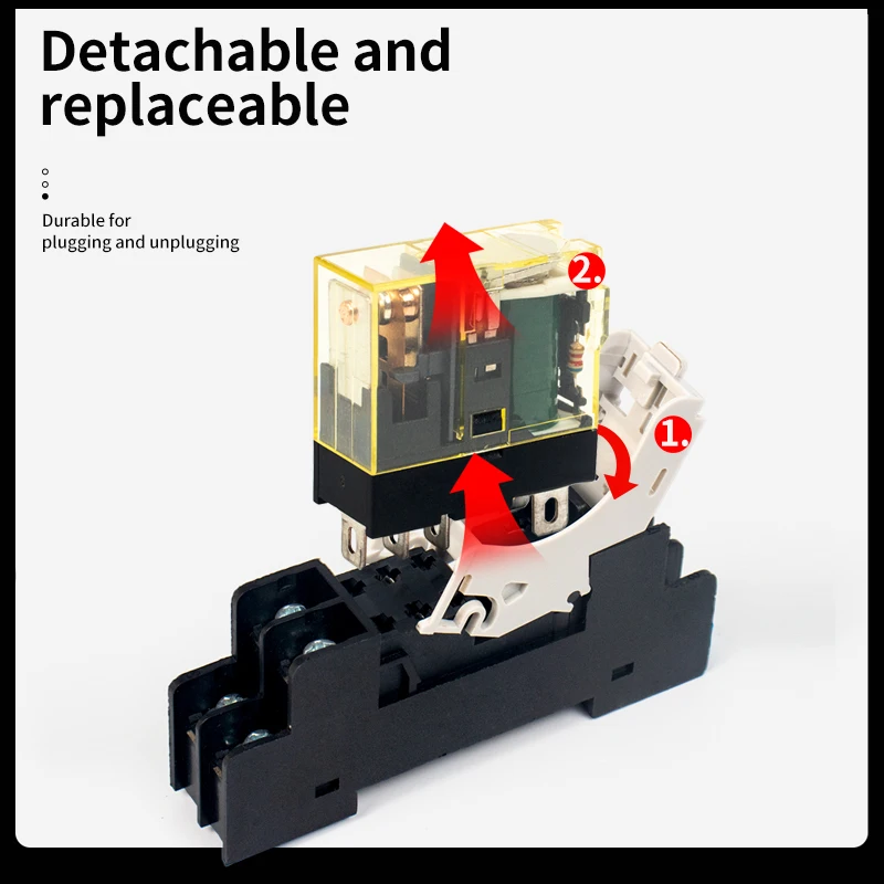 Фото Миниатюрное реле RY RY1SRY2S-CL, промежуточное реле 1NO1NC 2NO2NC 5/8PIN 24V DC220V, импульсное реле общего назначения, 1 шт. №3