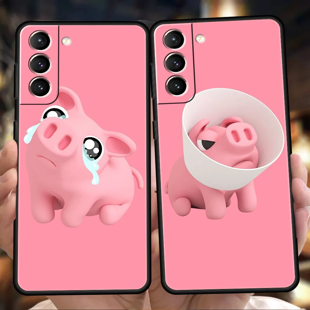 

Cute Pink Pig Cartoon Phone Case For Samsung Galaxy S23 S22 S20 S21 FE Note 20 10 Ultra S10 S10E M21 M22 M31 M32 Plus 5G Cover